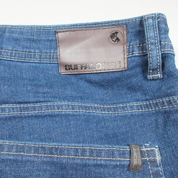 Buffalo David Bitton mens dark Jackson-X straight stretch jeans 36x30 EUC - Picture 6 of 8